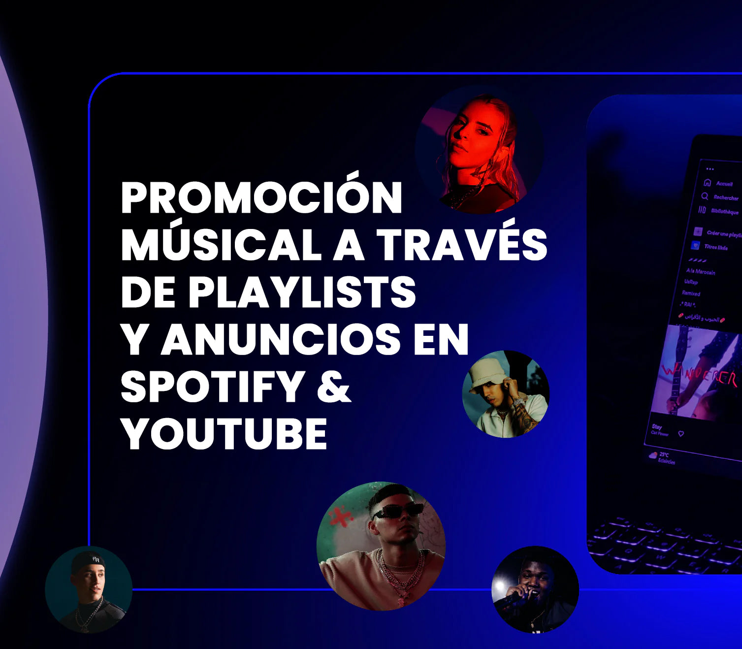 Image of Music Promotion through Playlists and Ads on Spotify and YouTube